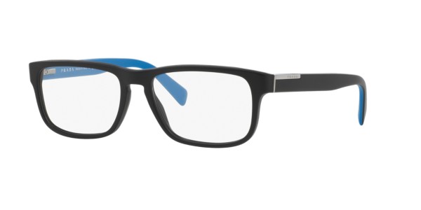 Frames Mens Prada Rectangular Full Rim Glasses in Black ...
